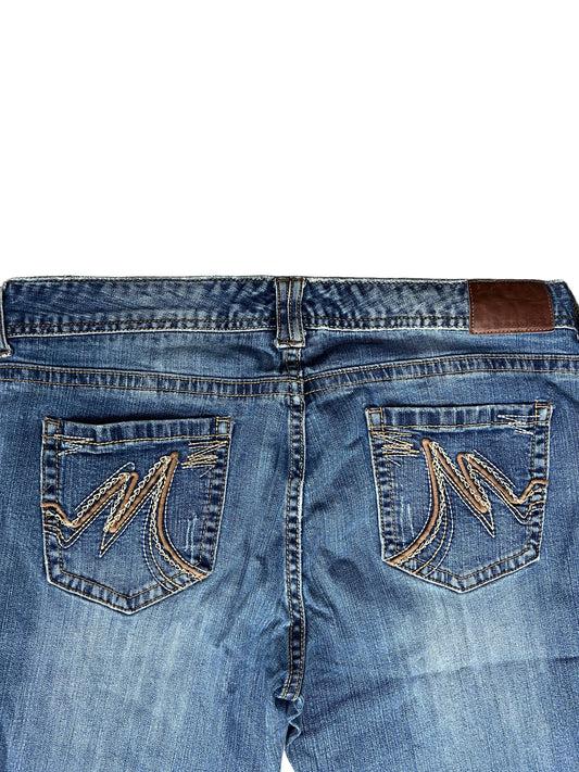 Maurices Bootcut Jeans – Medium Blue, Copper Stitched Pockets