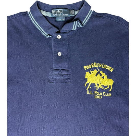 Ralph Lauren polo shirt navy R.L. Polo Club 1967 embroidery detail