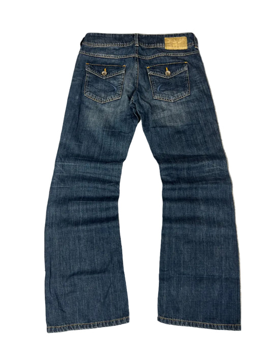 Miss Me Bootcut Jeans – Medium Wash, Button Flap Pockets