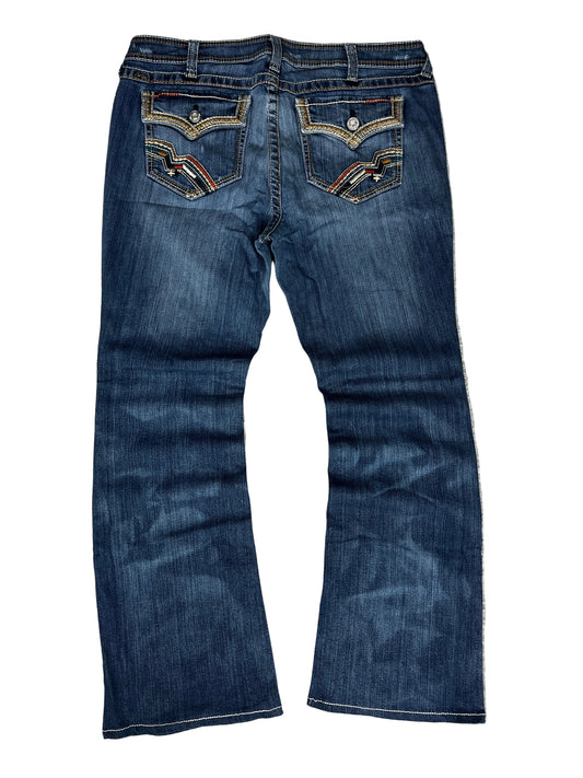 Miss Me Bootcut Jeans – Medium Wash, Flap Pockets