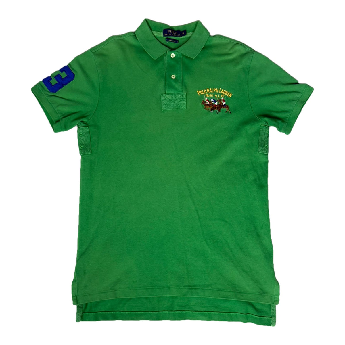 Ralph Lauren polo shirt green Triple Pony front view