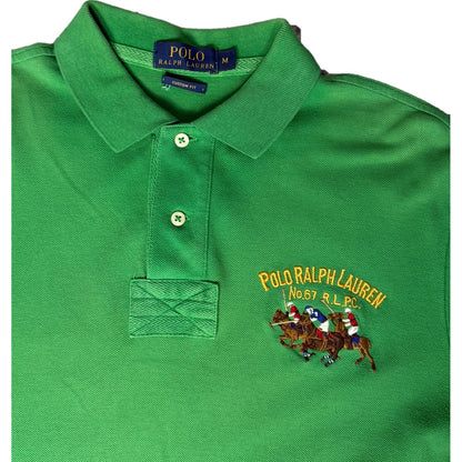 Ralph Lauren polo shirt green Triple Pony detail