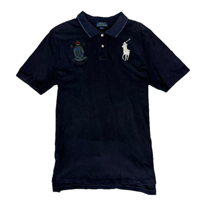 Ralph Lauren polo shirt navy crest Big Pony front view